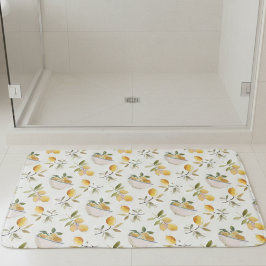 Tapete De Banheiro French Country Lemon Pattern Bath Mat