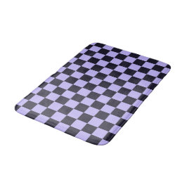 Tapete De Banheiro French lilac checkerboard pattern