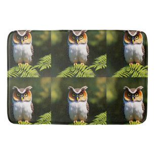 Tapete De Banheiro "Frieda the Screech Owl: A Nocturnal Beauty"