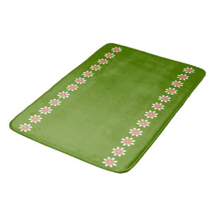 Tapete De Banheiro Fronteira Floral Minimalista Verde Abacate Retro