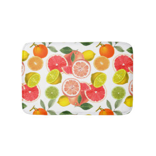 Tapete De Banheiro Fruta De Citros Com Folhas