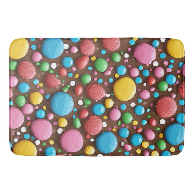 Tapete De Banheiro Fruta Doces Chocolate de Chocolate Bath Mat (Frente)