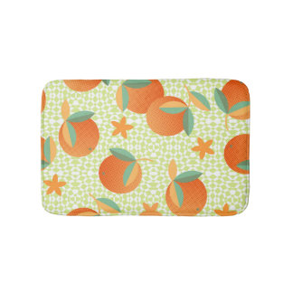 Tapete De Banheiro Fruta Exótica Laranja: Vintage Tropical.