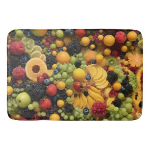 Tapete De Banheiro Frutas Aproximam-Se Coloridos Deliciosos,