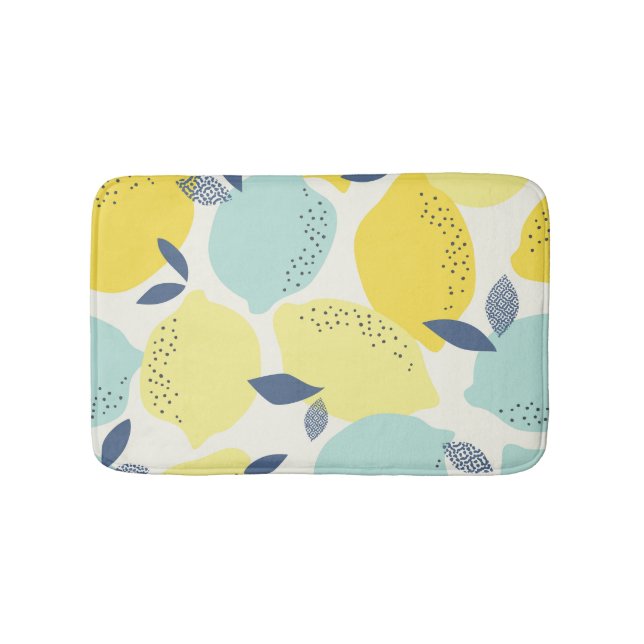 Tapete De Banheiro Frutas de citros, padrão contínuo vibrante. (frente)