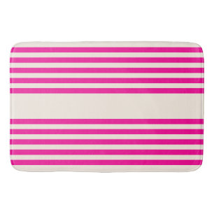 Tapete De Banheiro Fuchsia e beige cinco listras padrão