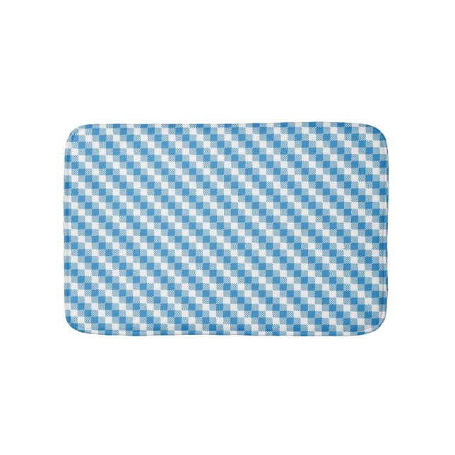 Tapete De Banheiro fundo Azul-branco dos quadrados (frente)