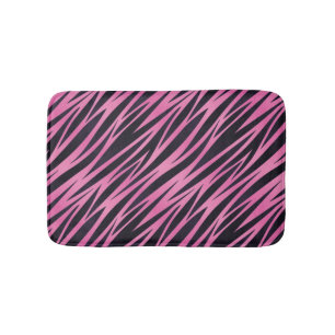 Tapete De Banheiro Fundo cor-de-rosa da listra da zebra