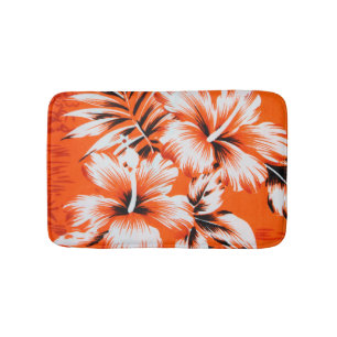 Tapete De Banheiro Fundo da Flor Hibiscus Havaiana