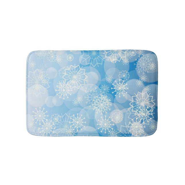 Tapete De Banheiro Fundo de flocos de neve (frente)