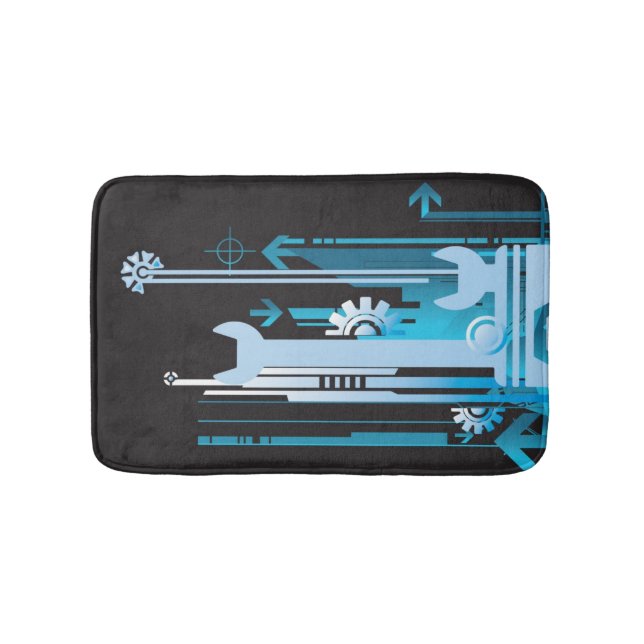 Tapete De Banheiro Fundo de intervalo mínimo técnico 3 (frente)