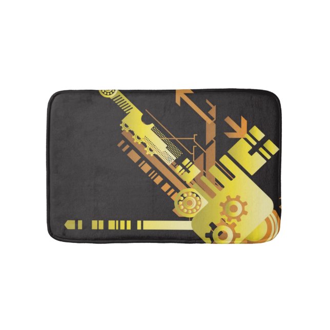 Tapete De Banheiro Fundo de intervalo mínimo técnico 5 (frente)