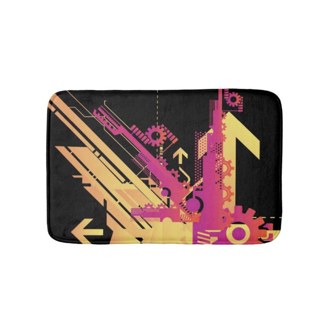 Tapete De Banheiro Fundo de intervalo mínimo técnico 7 (frente)