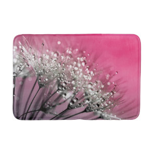 Tapete De Banheiro Fundo Sparkling do rosa quente do dente-de-leão d