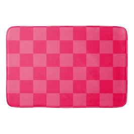 Tapete De Banheiro Fundo xadrez rosa