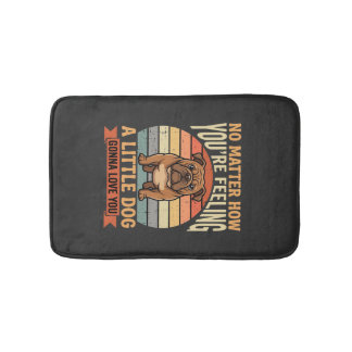 Tapete De Banheiro Funny Bulldog Love Quote Retro Dog
