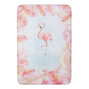 Tapete De Banheiro Funny Flamingo Lovers Flamingo Feather Impressão