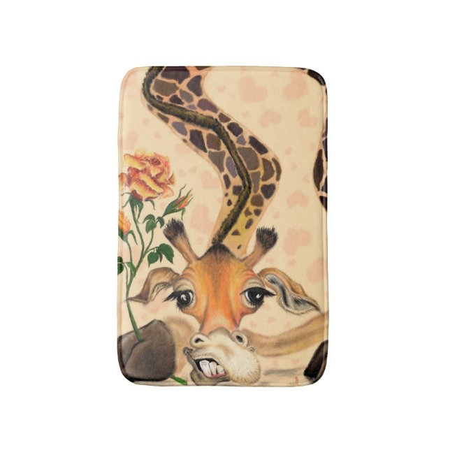 Tapete De Banheiro Funny Giraffe Bath Mat (Frente Vertical)