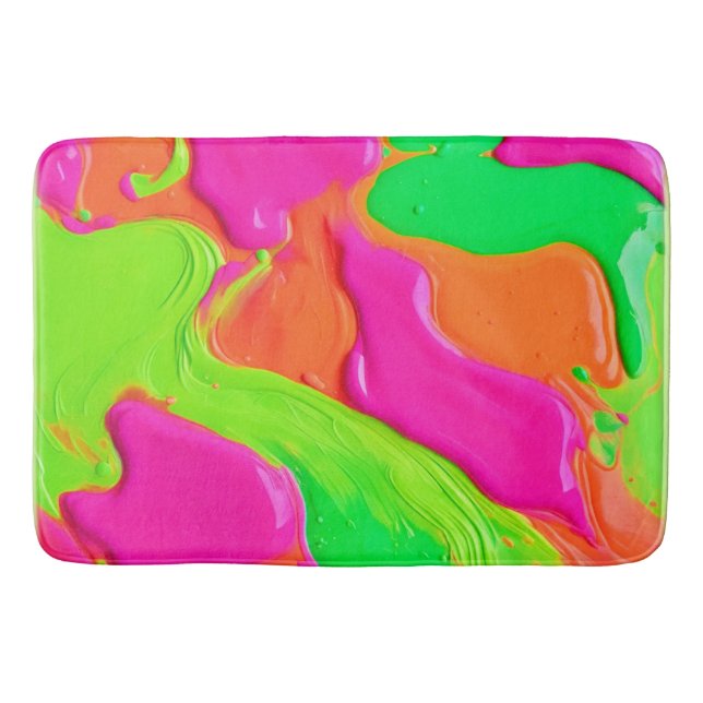 Tapete De Banheiro Fusão de Cores Vibrantes (Frente)