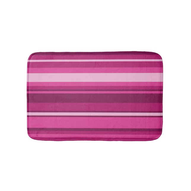 Tapete De Banheiro Fuschia stripes (frente)