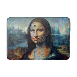 Tapete De Banheiro Futuristic Mona Lisa Bath Mat