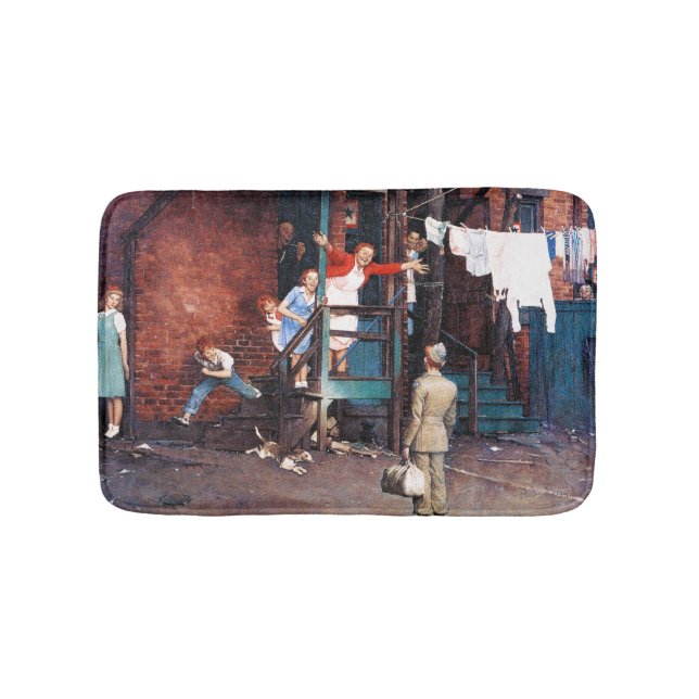 Tapete De Banheiro G.I. de regresso a casa. (frente)