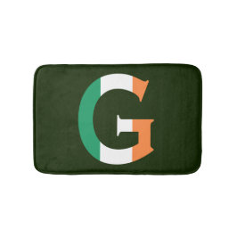 Tapete De Banheiro G Monograma sobreposto à Irish Flag bmcnt