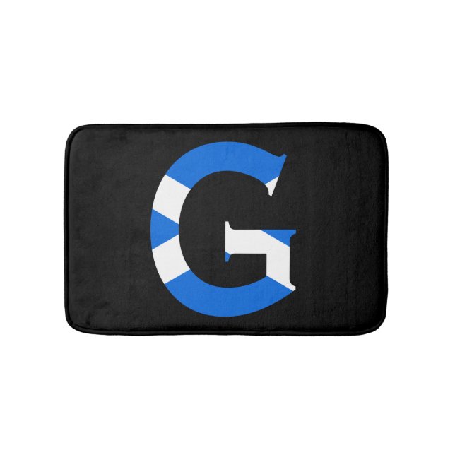 Tapete De Banheiro G Monograma sobreposto à Scottish Flag bmcnt (frente)