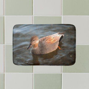 Tapete De Banheiro Gadwall Duck Drake no lago
