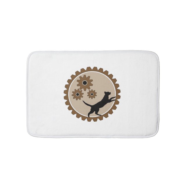 Tapete De Banheiro gaiola movida a cães com rodas (frente)