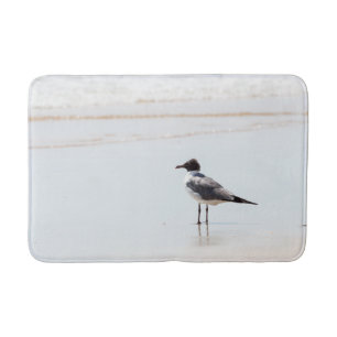 Tapete De Banheiro Gaivota na praia Bath Mat