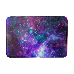 Tapete De Banheiro Galáxia Espaço Roxo Espaço Cósmico Azul Turquesa R