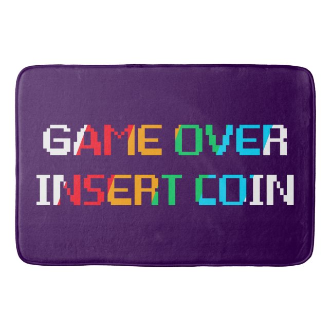 Tapete De Banheiro Game Over Insert Coin (Frente)