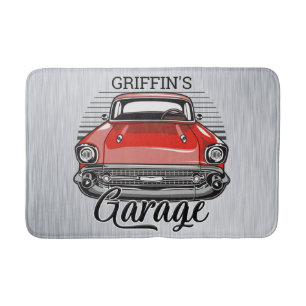 Tapete De Banheiro Garagem de Carro Clássico Retroativo do NOME Pers