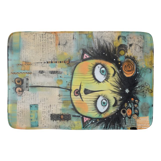 Tapete De Banheiro Garota Collage Art Lady 11 (Frente)