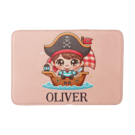Tapete De Banheiro Garoto Pirata Marinheiro Fofo