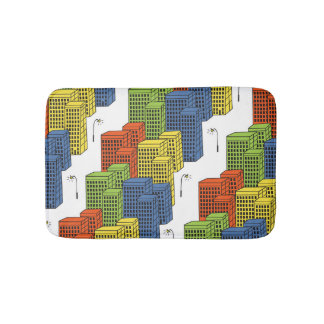 Tapete De Banheiro Garrafas De Vidro, Design de Padrão De Abstrato.