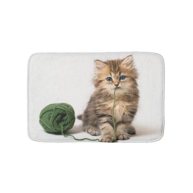 Tapete De Banheiro Gatinho com fio verde (frente)