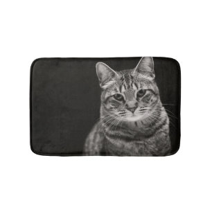 Tapete De Banheiro Gatinho preto do gato malhado