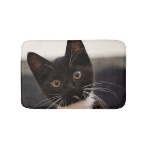 Tapete De Banheiro Gatinho preto e branco bonito do smoking