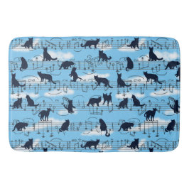 Tapete De Banheiro gatinhos musicais