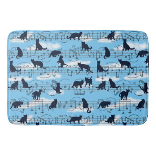 Tapete De Banheiro gatinhos musicais