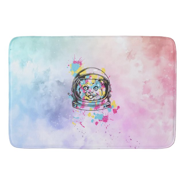 Tapete De Banheiro Gato Astronauta (Frente)