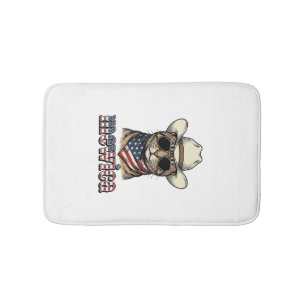 Tapete De Banheiro Gato Cowboy Patriota Mewica Design Vetorial Vintag