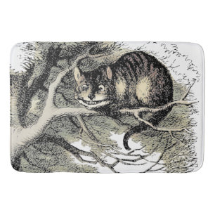 Tapete De Banheiro Gato de Cheshire Alice Mundo das Maravilhas Clássi