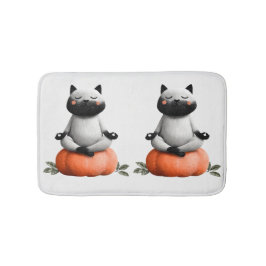 Tapete De Banheiro Gato de Halloween na Design de Pumpkin