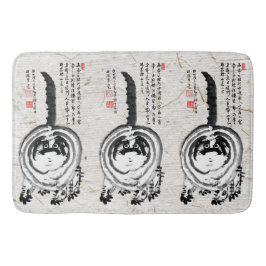 Tapete De Banheiro Gato De Tabby Japonês Com Brisas Chonky