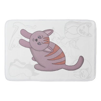 Tapete De Banheiro Gato se preparando para pular cobrir