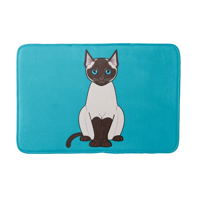 Tapete De Banheiro Gato Siamese (Frente)