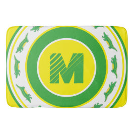 Tapete De Banheiro Gator Croc Crocodilo de Alligador Verde Inicial